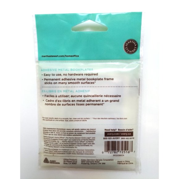 4/$20 Adhesive Metal Bookplate Label Holder 6x Slv - Picture 2 of 6